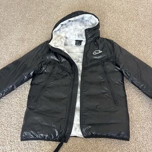 Nike Black and Gray Hooded Jacket